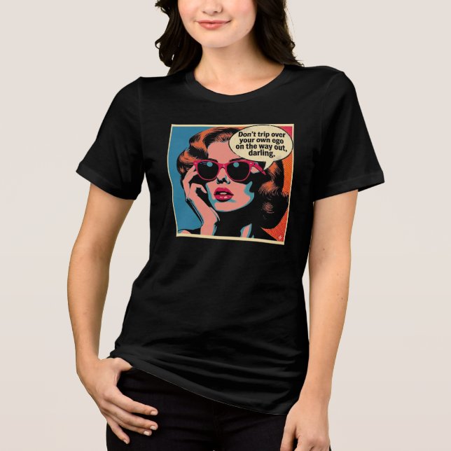 Biting Sarcastic  T-shirt Tri-Blend Shirt (Front)