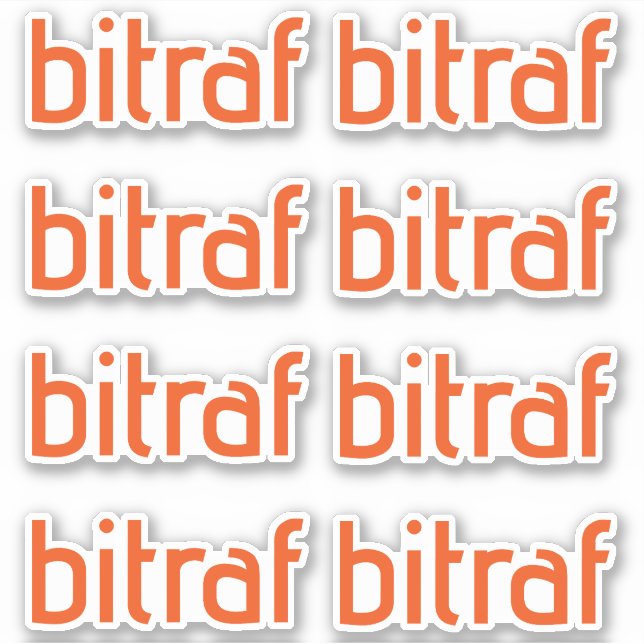 Bitraf – klistremerker enkel logo (Front)