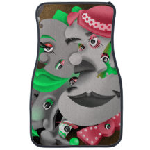 Bits and Pieces – Surreal Puzzle Faces Car Mat