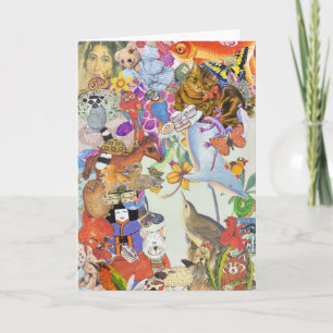 Bits & Bobs Collage 2 greeting card