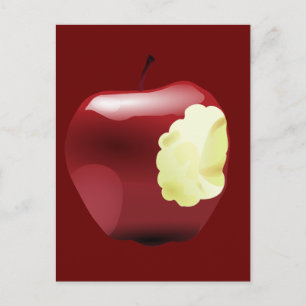 Bitten Apple Postcard