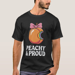 Bitten Cartoon Peach with Juicy Rainbow Filling T-Shirt