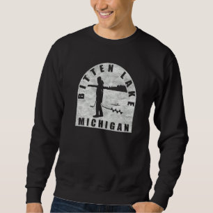 Bitten Lake Ice Fishing Michigan Sweatshirt