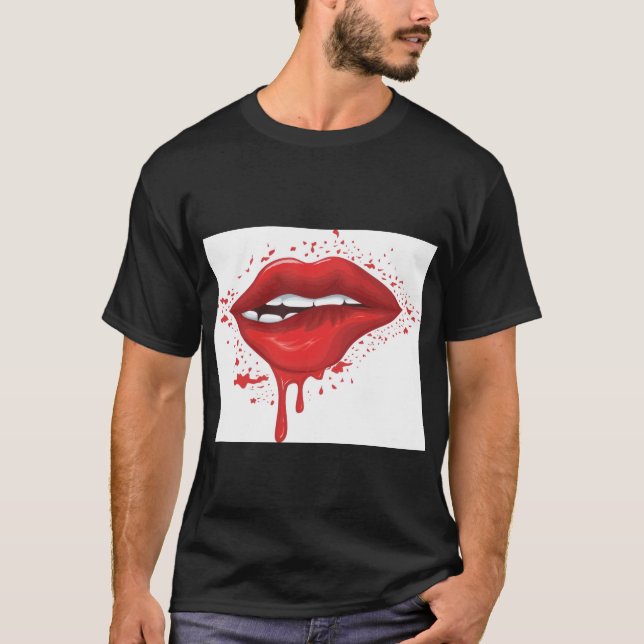 Bitten Lips T-Shirt – Bold, Stylish & Unapologetic (Front)