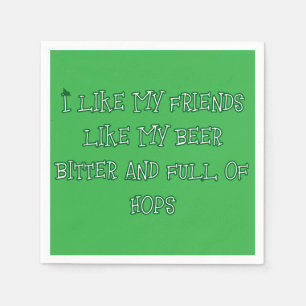 Bitter Beer Wanted Here Napkin