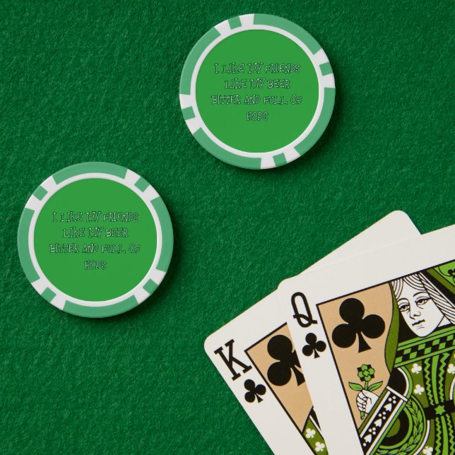 Bitter Beer Wanted Here  Poker Chips (Poker Table (Double))