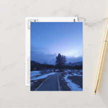 Bitter Blue Mountain Winter Hike Postcard