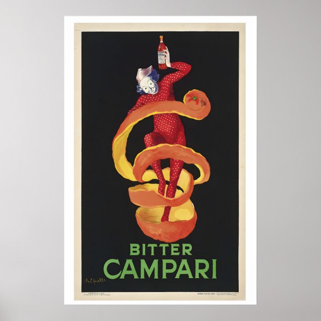 Bitter Campari Vintage Advertising Poster by (Front)