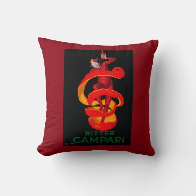 Bitter Campari Vintage PosterEurope Cushion (Front)