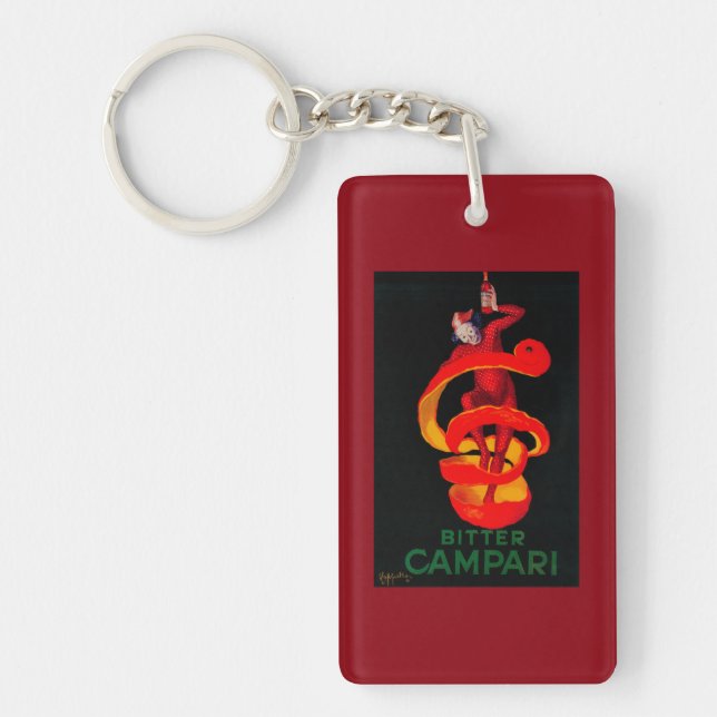 Bitter Campari Vintage PosterEurope Key Ring (Front)
