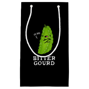 Bitter Gourd Funny Veggie Pun Dark BG Small Gift Bag