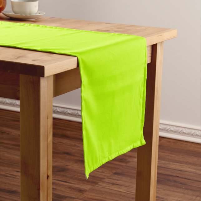 Bitter Lime Solid Colour Table Runner (In Situ)