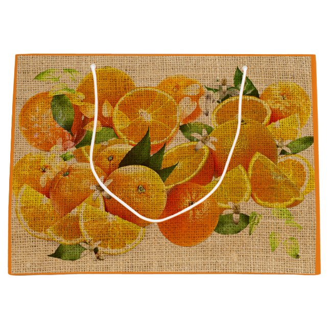 Bitter Oranges from Capri (Cretonne Edition) Large Gift Bag (Front)