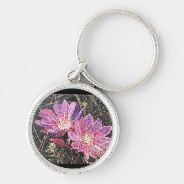 Bitterroot Flower Keychain (Front)