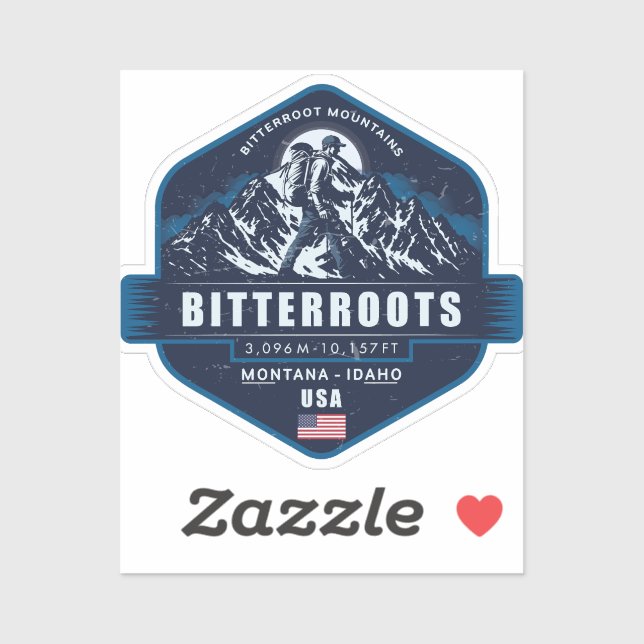 Bitterroot Mountains Hiking Badge (Sheet)