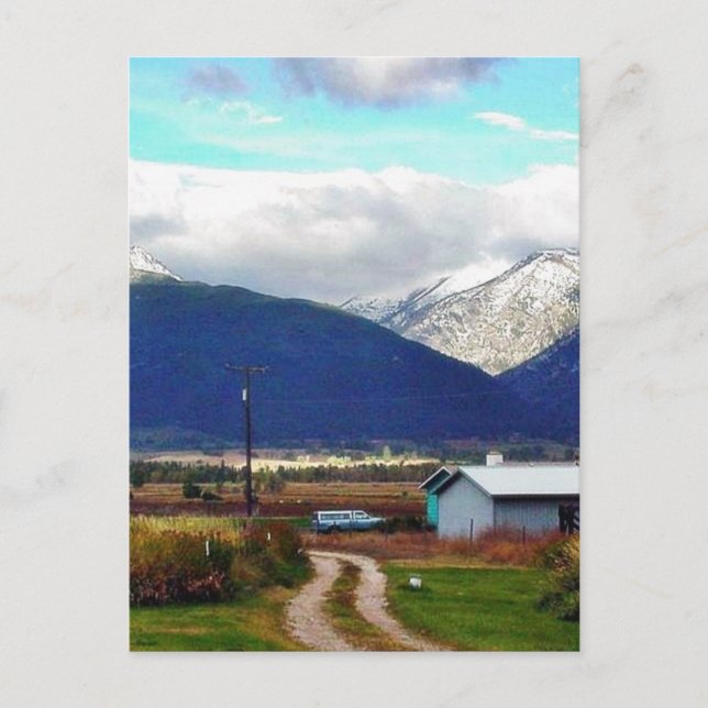 Bitterroot Mountains Parents Farm Postcard (Front)