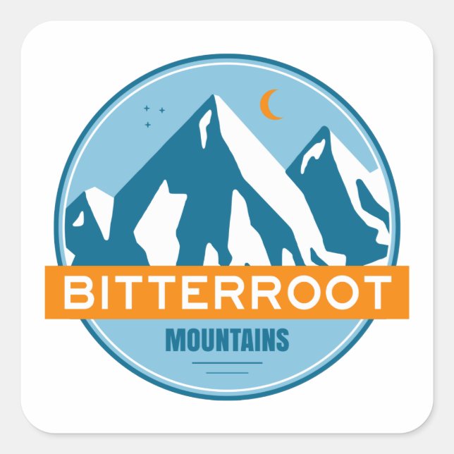 Bitterroot Mountains Square Sticker (Front)