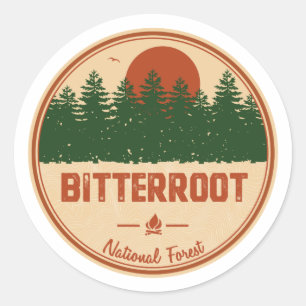 Bitterroot National Forest Classic Round Sticker