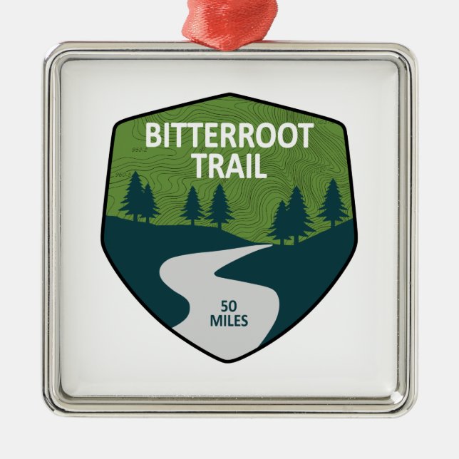 Bitterroot Trail Metal Tree Decoration (Front)