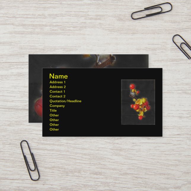 Bittersweet Berries - Autumn Beauty Business Card (Front/Back In Situ)