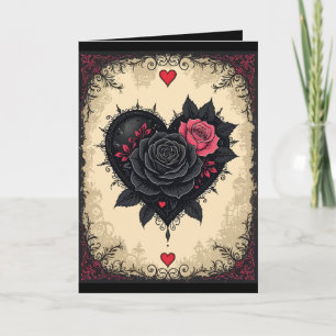 Bittersweet Gothic Valloween Roses  Card