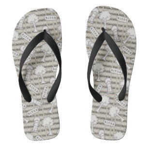 BITUB Pattern (Believe in the Unbelievable) Jandals