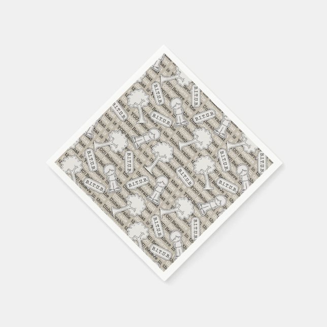 BITUB Pattern (Believe in the Unbelievable) Napkin (Corner)