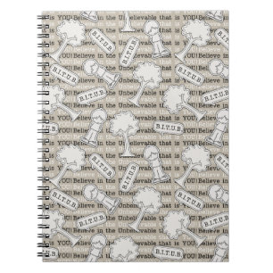 BITUB Pattern (Believe in the Unbelievable) Notebook