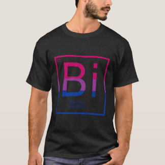 Biual Pride Flag Periodic Table Nerd T-Shirt