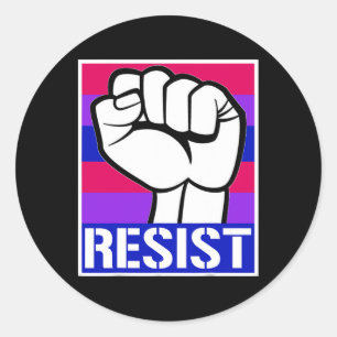 Biual Pride Resist Parade Party Lgbtq Flag Gift T Classic Round Sticker