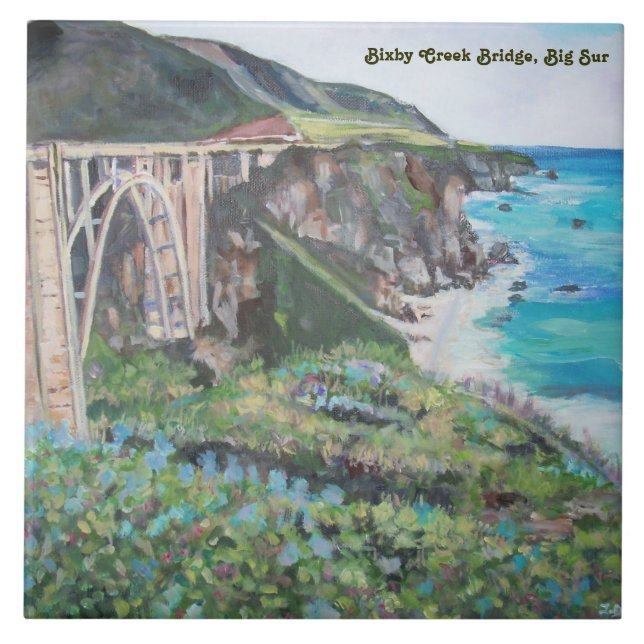 Bixby Bridge - Large (6" X 6") Ceramic Photo Tile (Front)