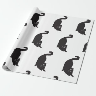 Bizarre Black Cat Wrapping Paper