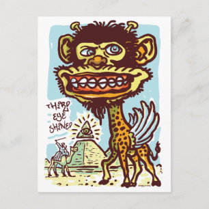 Bizarre Giraffe in Egypt Postcard