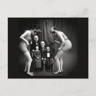 Bizarre People in the Woods Postcard