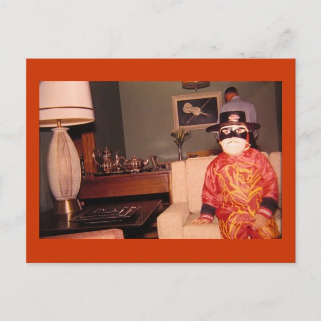 Bizarre Strange Halloween Costume, Vintage Postcard (Front)