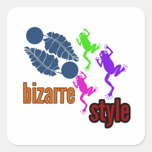 bizarre style square sticker