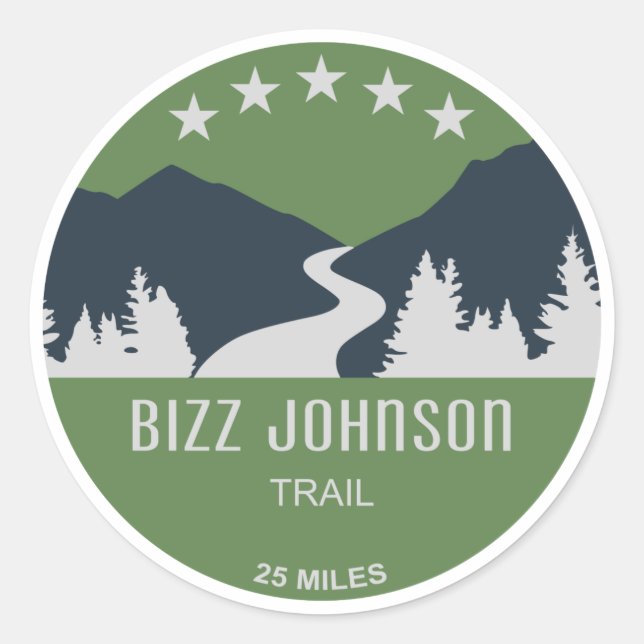 Bizz Johnson Trail Classic Round Sticker (Front)