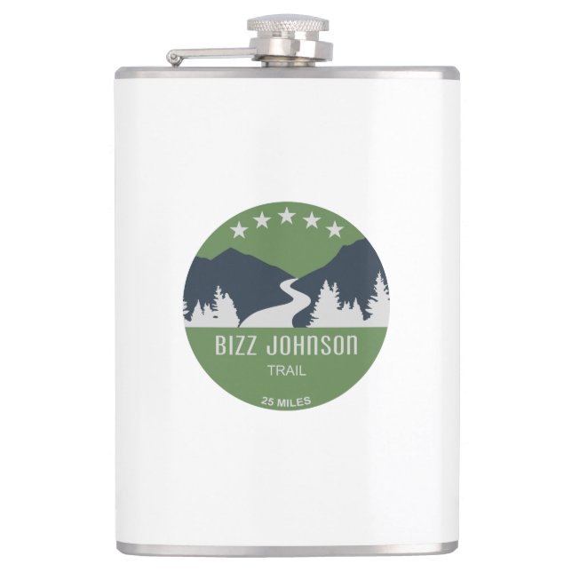 Bizz Johnson Trail Hip Flask (Front)