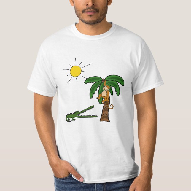 BJ- Croc and Monkey Beach Shirt (Front)