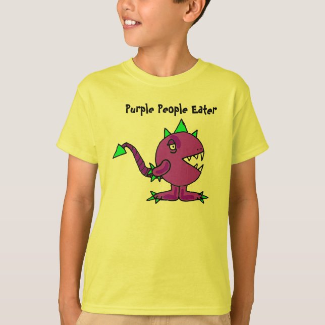 BJ- Funny Purple People Eater Monster Shirt (Front)
