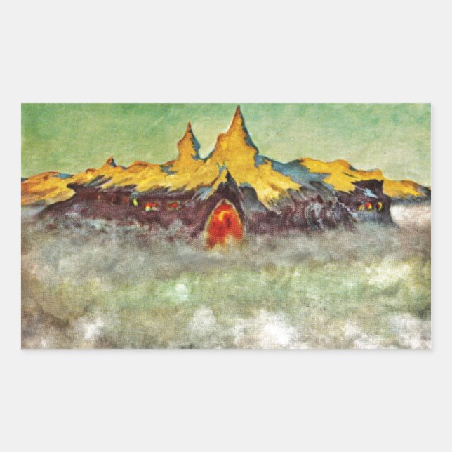 Bjerg - Troll Mountain Rectangular Sticker (Front)