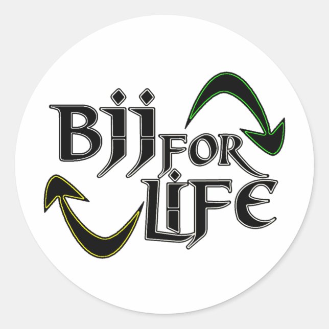 BJJ 4 Life Classic Round Sticker (Front)
