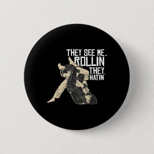 BJJ Armbar - Brazilian Jiu Jitsu and BJJ 6 Cm Round Badge