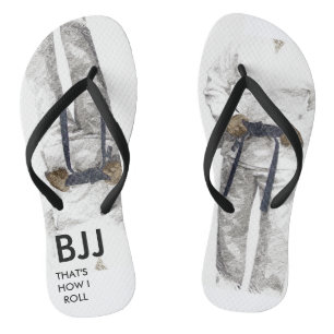 BJJ Black Belt Flip Flops