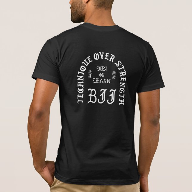 BJJ Blackletter (white) T-Shirt (Back)