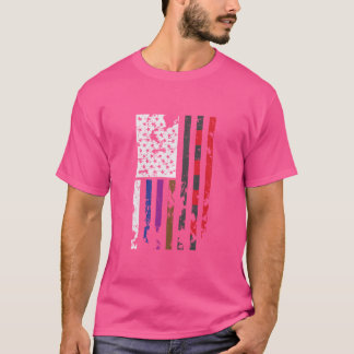 Bjj Brazilian Jiu Jitsu Distressed American Flag G T-Shirt