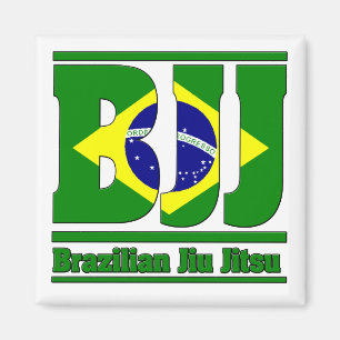 BJJ Brazilian Jiu Jitsu Flag MMA Magnet
