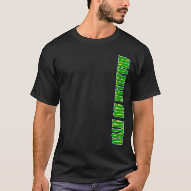 BJJ Brazilian Jiu Jitsu Flag MMA T-Shirt (Front)