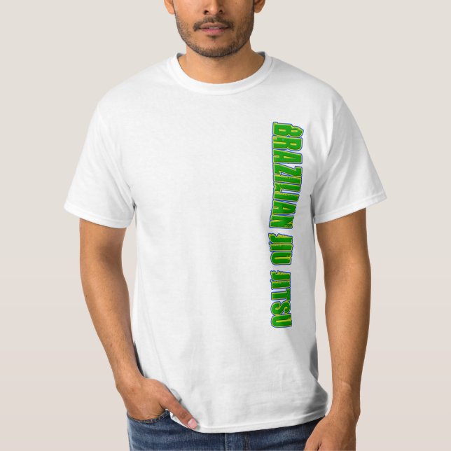 BJJ Brazilian Jiu Jitsu Flag MMA T-Shirt (Front)
