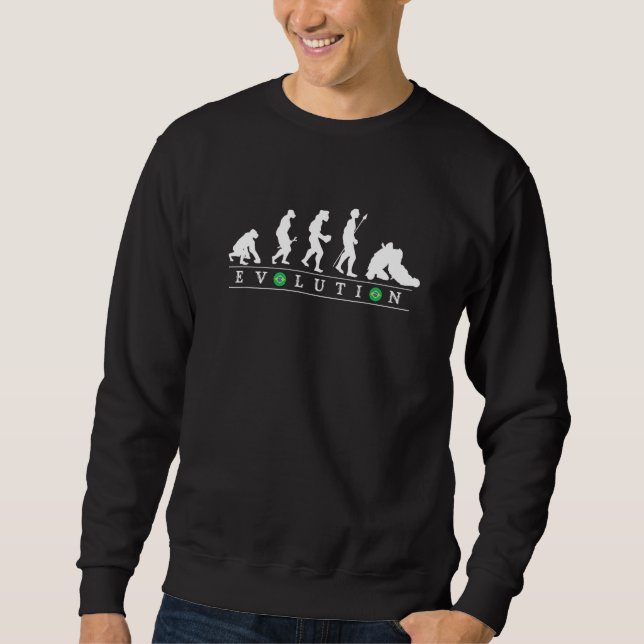 Bjj Brazilian Jiu Jitsu  Human Evolution Sweatshirt (Front)